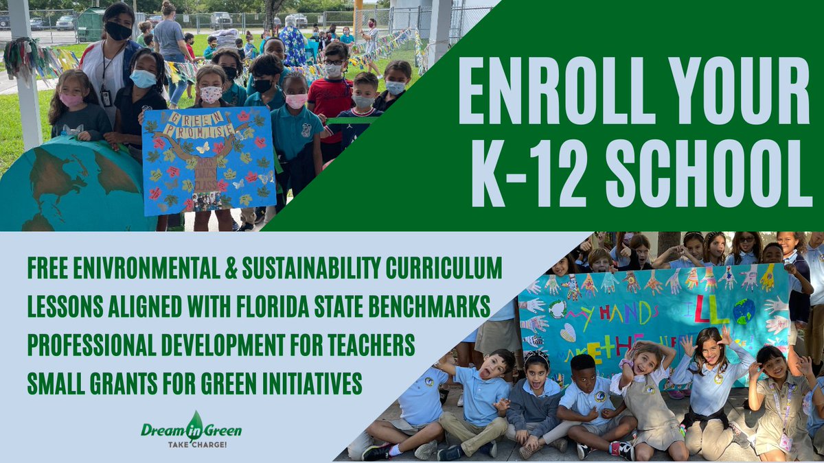 Calling All Schools! Embrace Sustainability with Our FREE Environmental Curriculum Program! Are you ready to empower your students with knowledge about our planet's well-being? Join us to promote environmental awareness! Enroll your school at dreamingreen.org/dig-academy-ap…