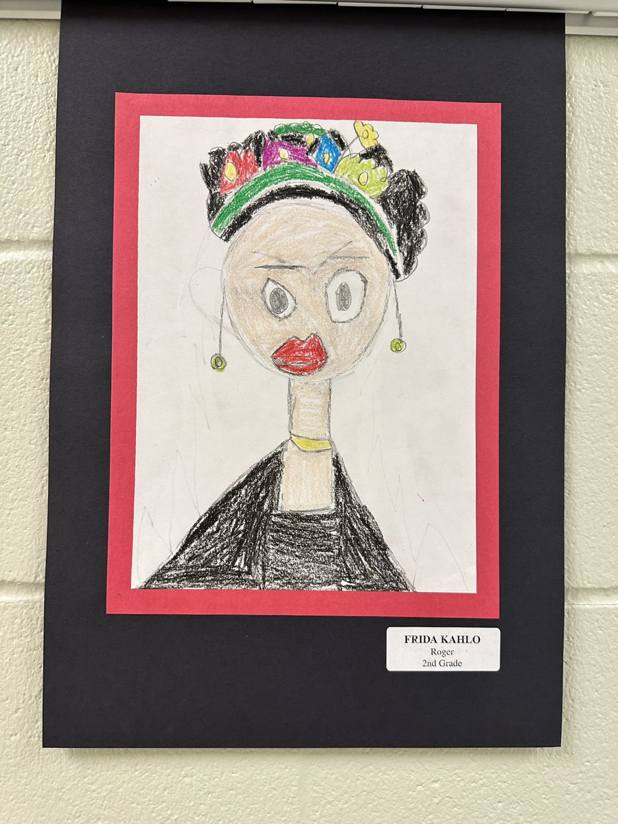 MsZaner's tweet photo. Frida Kahlo portraits on display for #HispanicHeritageMonth @ElementaryMcbee! Their unique interpretations are so impressive 😍 #LevelUp @AustinISD @AISDArts https://t.co/JzjbZtK1RI