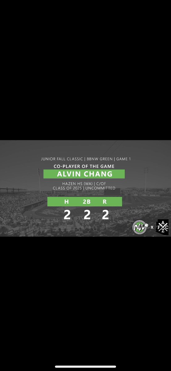 Alvin_Chang25's tweet image. Thank you @BaseballNW for the opportunity to compete at the @AZFallClassic! I had an amazing time, racking up 6 hits with 3 of them being extra bases and 3 singles. Super grateful for the experience! 
@CoachCribby @Harmon26 @qhawksworth5 @A_Jenks8 @Coach_MDawson42 @BUncommitted