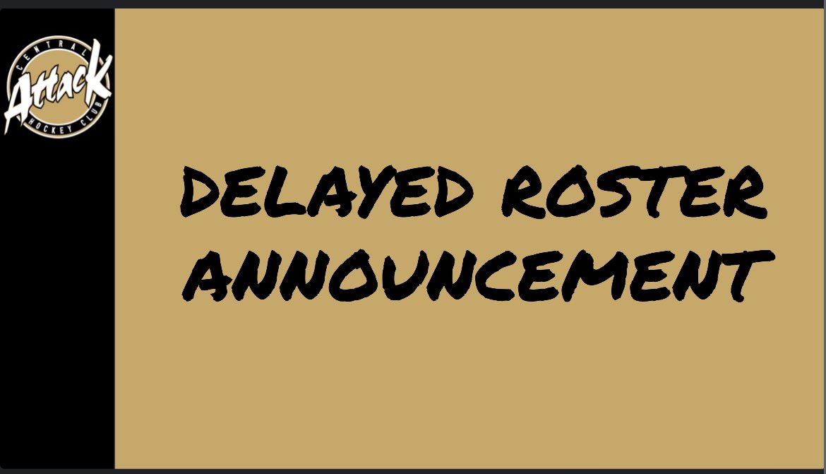 Due to unforeseen circumstances, our roster announcement has been delayed until tomorrow evening.

Check back tomorrow Tuesday September 26th 

Thank you 
Central Attack Coaching Staff