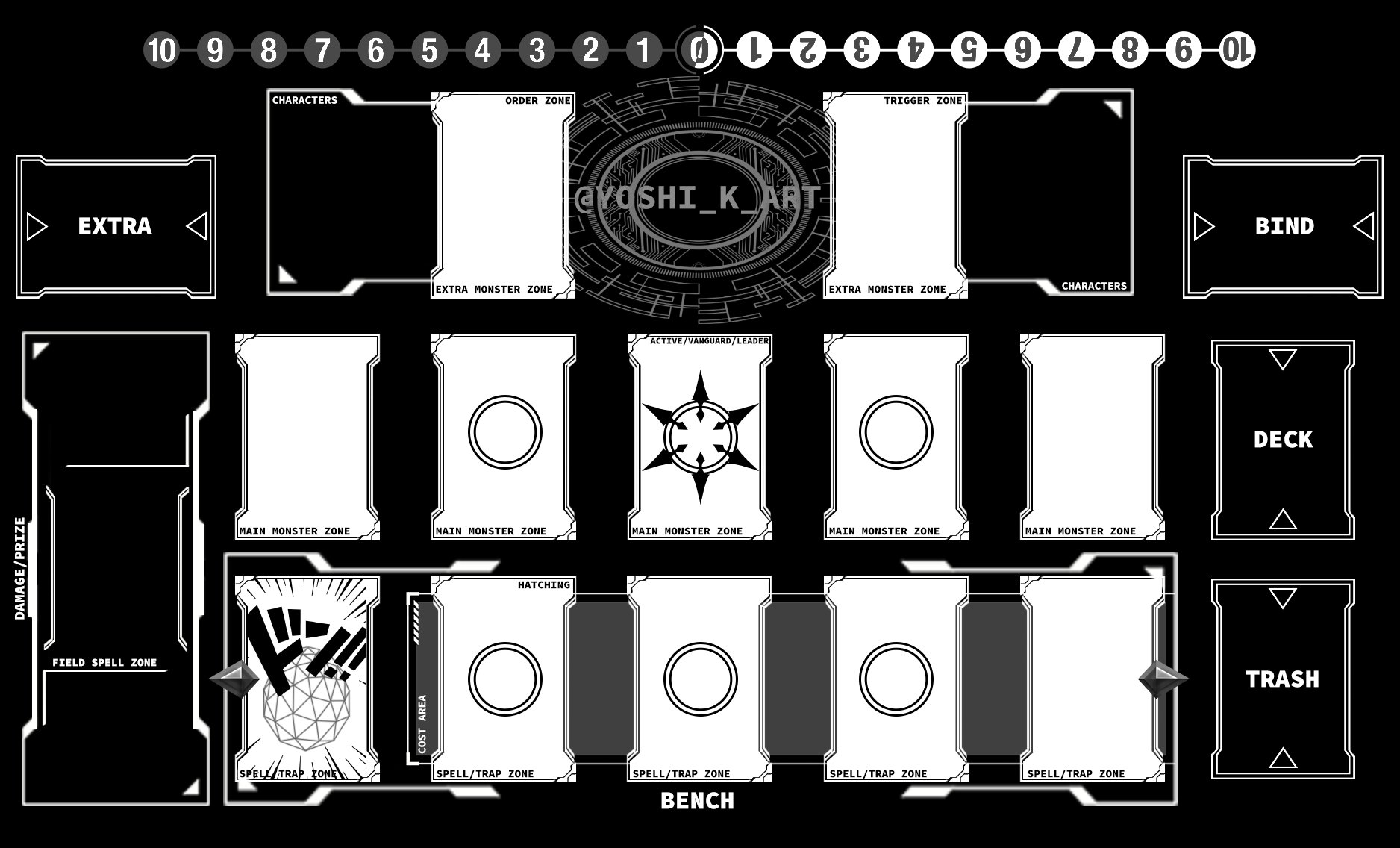 yugioh card zone template Stitched for Playmat, 2-Player,Free Counters*2 & Storage Bag Master Rule Duel Field Zones, Large Game Mat, Original Art Designs & Accessories (Basic) : Toys & Games yoshi_k_art on X: "It is