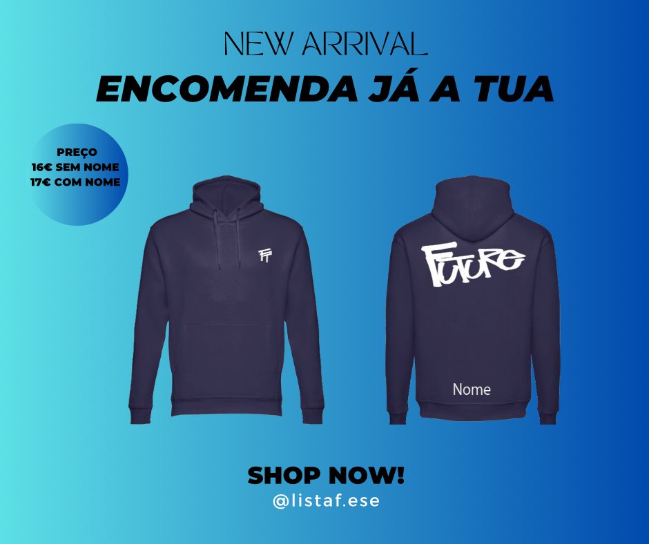 _ae_ese's tweet photo. Já podem comprar as nossas sweats e t-shirts. A lista future trabalhou para que fosse possível trazer o melhor design e preço para a vossa sweat/ tshirt. 
 Qualquer sugestão ou dúvida não hesites em contactar-nos através do Instagram (listaf.ese). https://t.co/WgcpbjLyPv