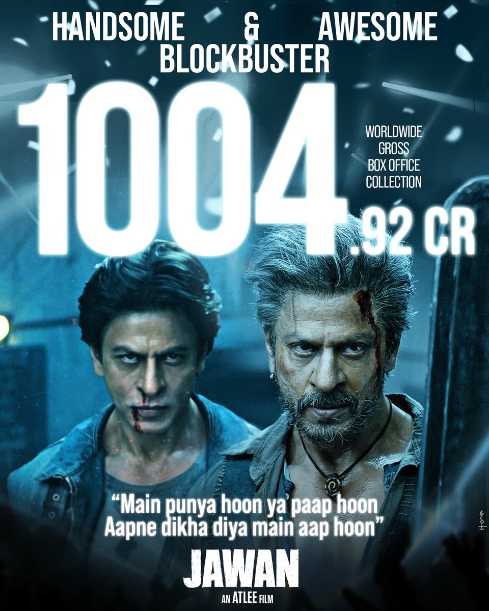 iGK_World's tweet photo. The power of #SRK sir.

#Jawan Enter 1000cr Club world wide.

This year 2nd 1000cr project for Mr.@iamsrk sir with Tamil Director @Atlee_dir and @anirudhofficial combo for the first time in Hindi Cinema.

#JawanBlockBuster #1000Crores #KingKhan https://t.co/MKyquHpzwh