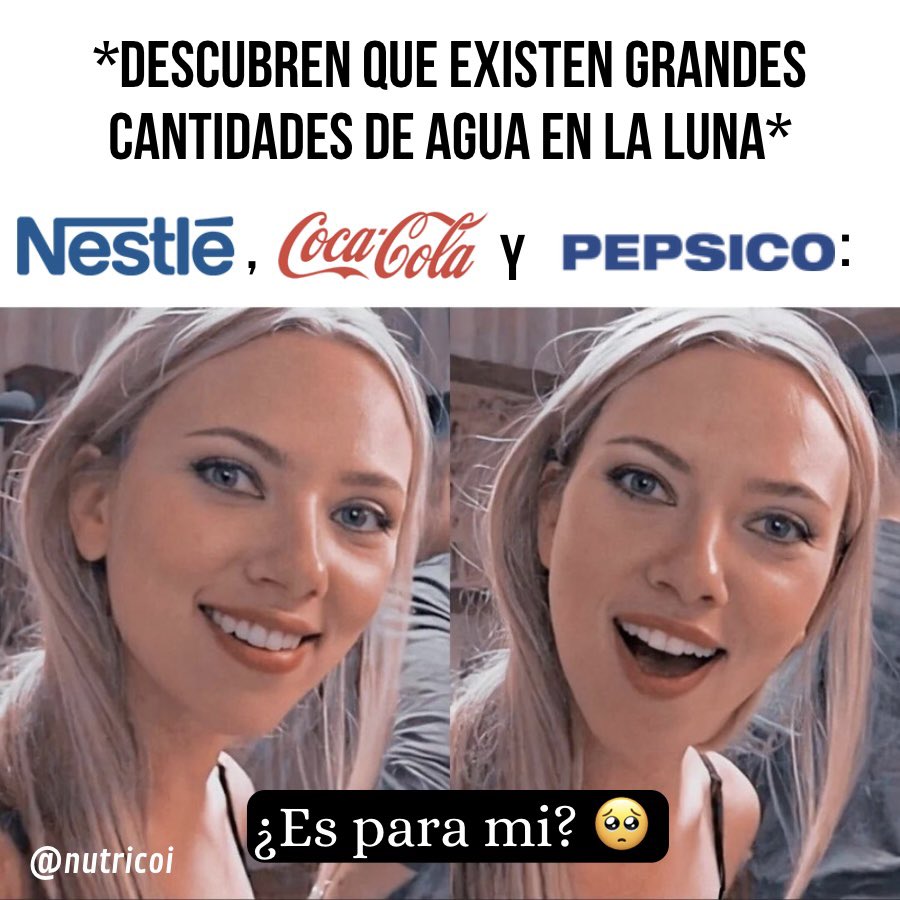 NutriCOI's tweet image. Para llevar sus productos dañinos a cada rincón de México, las multinacionales de comida #chatarra y bebidas azucaradas extraen más de 55 mil millones de litros de agua al año ¿Sabías que se necesitan 35.4 litros de #agua potable para producir medio litro de #refresco? 🧐