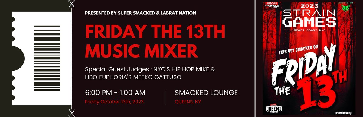 ticketed event at our lounge Fri the 13th #membersonly