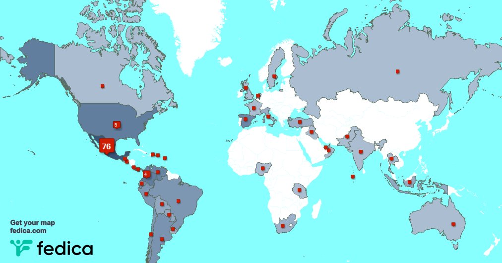 I have 3 new followers from USA, and more last week. See fedica.com/!amantes_y