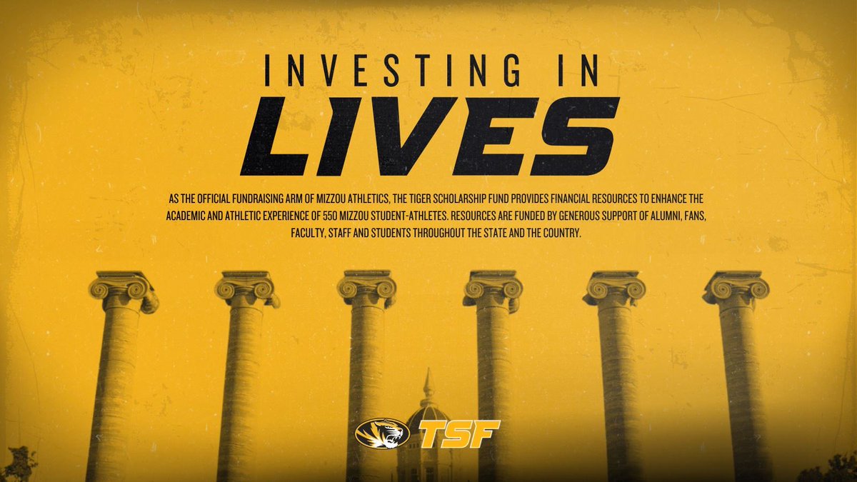 Thanks to @MizzouTSF, I’ve been able to experience things like a great game day atmosphere and a bond with the Mizzou family, all while receiving a great education. Consider investing in the lives of Mizzou student-athletes by giving at tsfmizzou.com. MIZ!