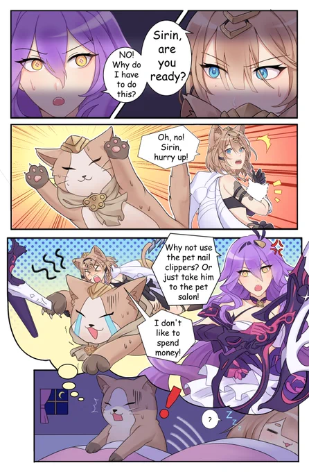 Every Valkyrie has a lot of practical skills!

Kudos to Captain @Kokotuo__ for the amazing fanwork!

#HonkaiImpact3rd
#Sirin 