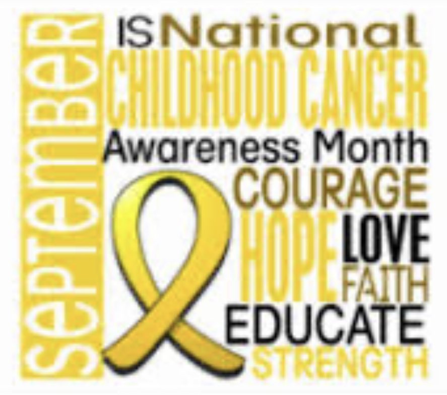 23/24 Day#29
September is
🎗️Childhood Cancer Awareness Month. 
There are so many #MightyWarriors of all ages who are bravely fighting thru cancer.❤️🎗️❤️
We have a strong <a href="/JellickJaguar/">Jellick Jaguars</a> warrior we want to support, surround w/ love, &amp; give our strength to as part of our family!