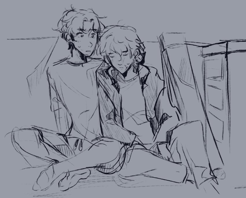 I FORGOT AB TERUKANE WEEK. day 1 is just a doodle awkward!! Hashtag sleep over! #terukaneweek2023