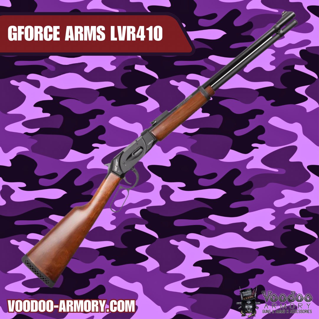 the GForce Arms GFLVR410. This firearm is gauged for .410GA with a 7-rd tube magazine 20” barrel
#gforcearms #leveraction #410gauge #gunlifestyle #gunsdailyusa #voodooarmory #Picayune