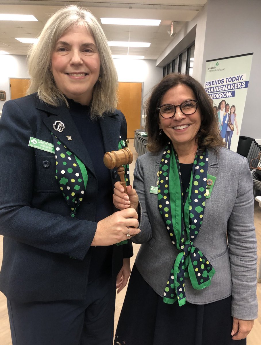 The Annual Meeting of the #GSCCC Board of Directors was held on Thursday, September 21 at A Place for Girls. ✅💼  A bittersweet farewell to outgoing Board Chair @marisaporto who passed the gavel to incoming Board Chair Carolyn Pittman. Read more here- bit.ly/3Rzl7dO