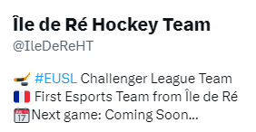 IleDeReHT's tweet photo. Watch this space...
#HockeyFromDeRe #EUSL #RéIsland #Ré https://t.co/UpechNClCS