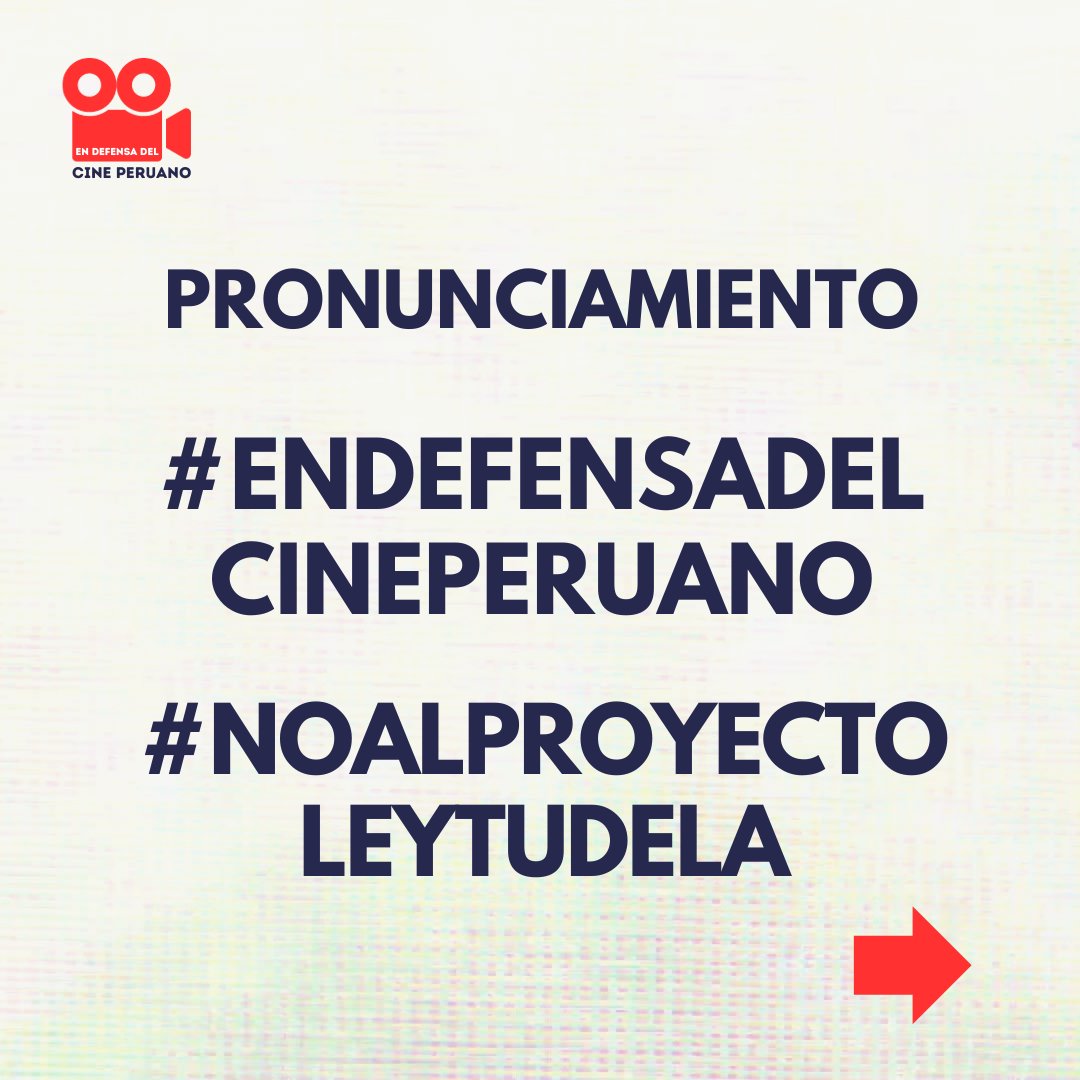 defensacineperu's tweet photo. 🎥🔥 ¡Más de 780 profesionales y 48 gremios y organizaciones de #CinePeruano 🇵🇪 le dicen NO al Proyecto de Ley Tudela! 

👉 https://t.co/utNTTEb49K 

#EnDefensaDelCinePeruano 🎥🇵🇪
#NoAlProyectoLeyTudela 🛡
🧵 (1/5) https://t.co/ZfHyNdtGcC