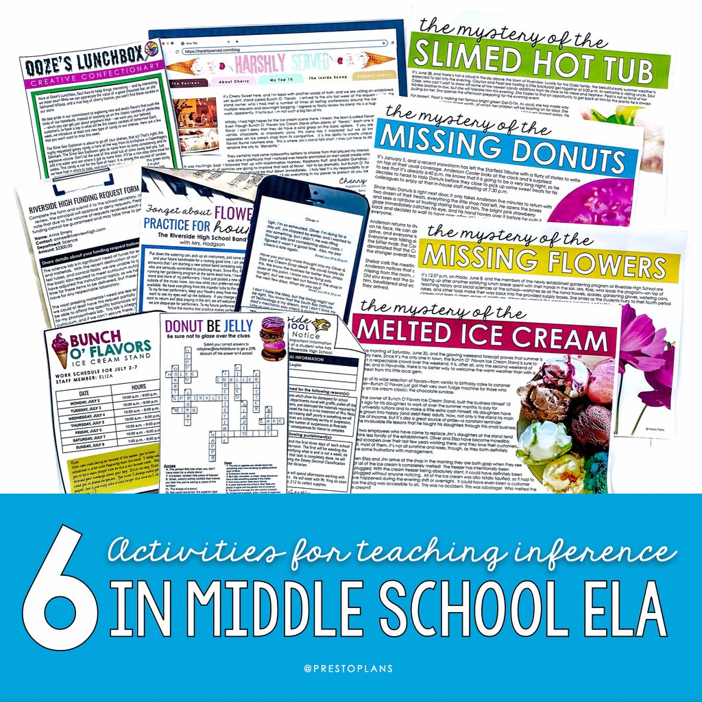 This week on the blog, I’m sharing six of my favorite activities to help teach inference skills in middle school ELA (including the endlessly fascinating Buried Ship Mystery!) on the blog this week. 🔎

Click the link below to read the post! 😊

prestoplans.com/6-activities-f…