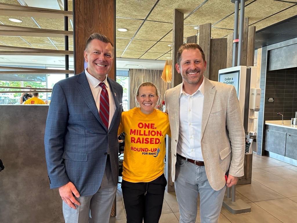 SchofieldFF's tweet photo. Celebrated the millionth dollar raised for the Round-Up for @RMHCCNI initiative! Be sure to round-up at your local McDonalds throughout the rest of the year to support the @RMHCCNI! One million dollars raised, more to go! 💛❤️ https://t.co/bgYzbaC49q