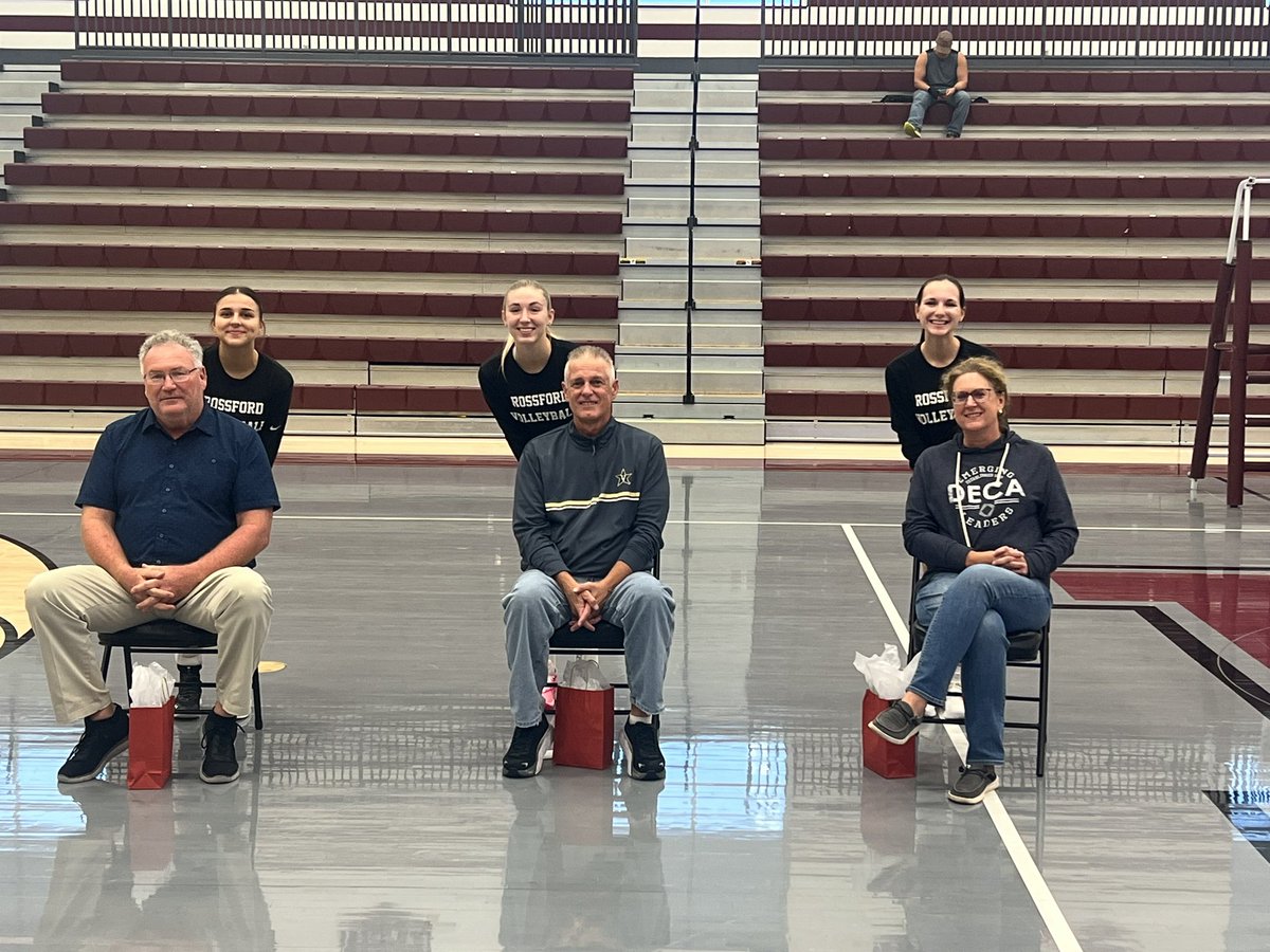 Teacher appreciation night for these 3 seniors. VERY thankful for all of those who work in education, supporting and guiding our youth everyday.  <a href="/RossfordBooste1/">Rossford Athletic Boosters</a> <a href="/RossfordSchools/">Rossford Schools</a>