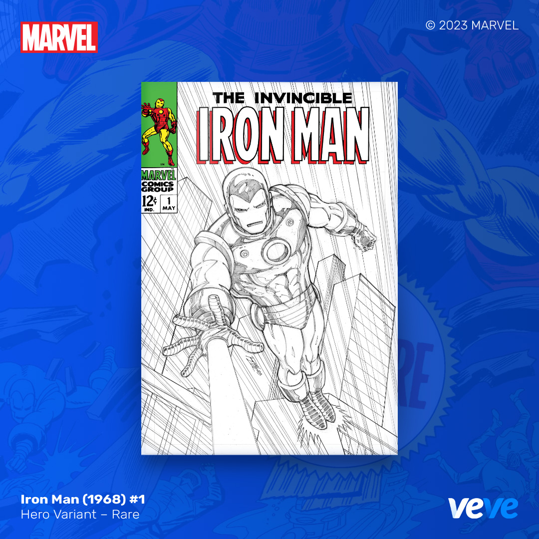 veve_official's tweet photo. Get a closer look at the VeVe-Exclusive R &amp; UR covers by Ron Lim and @IsraelSilvaArt for @Marvel's Iron Man (1968) #1 – first issue of Iron Man's first ongoing series.

Drops in blind box Waitlist format Tue, 26 Sep at 8 AM PT: https://t.co/nmZv45DoAL

#CollectorsAtHeart 💙 https://t.co/gB84zfUjtO