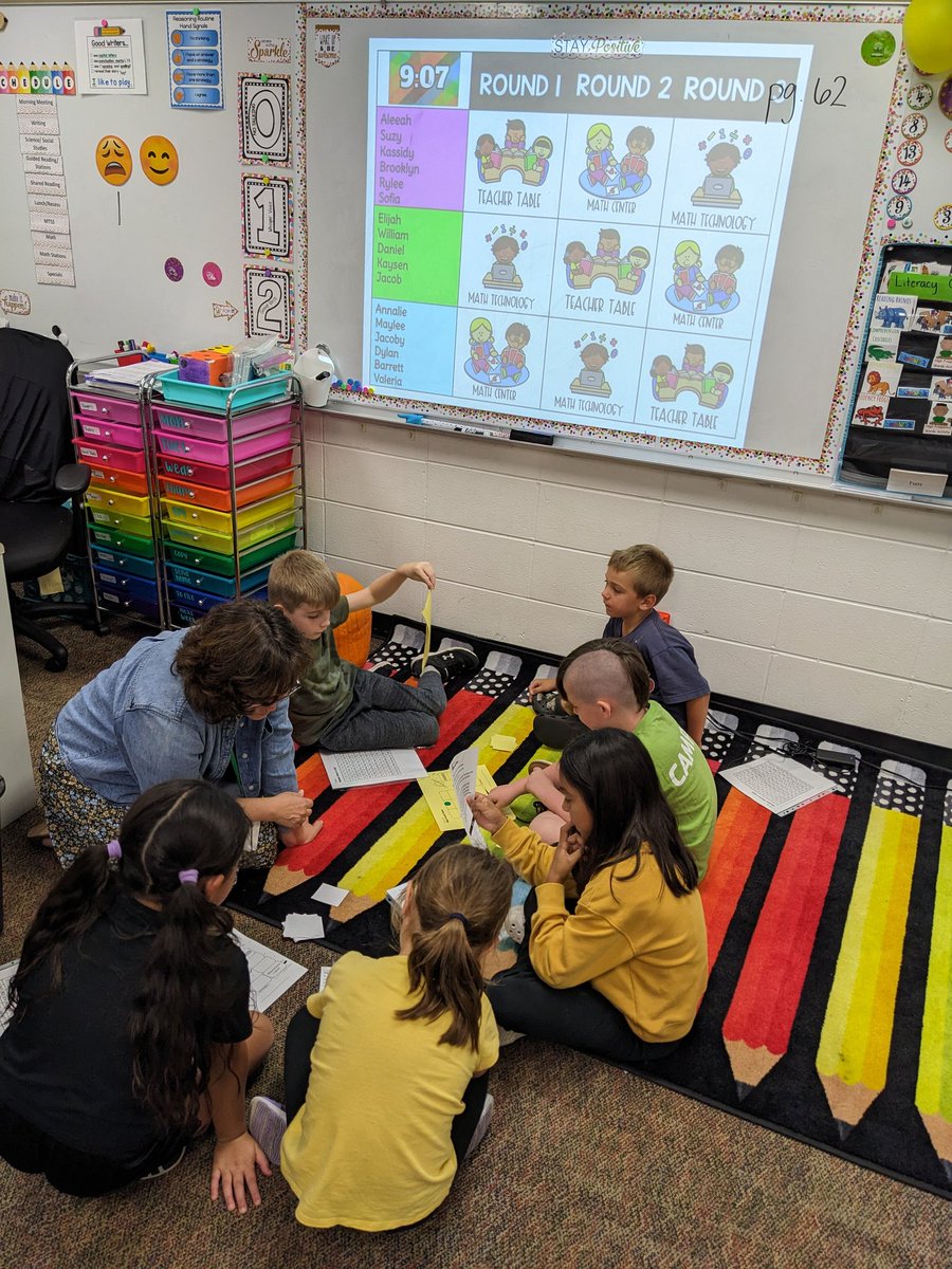mrswillingham's tweet photo. What could possibly be better than math stations? Mrs. Shelton teaching the game/activity portion! @VV_Voyagers https://t.co/Fa1m9Vq7Sf