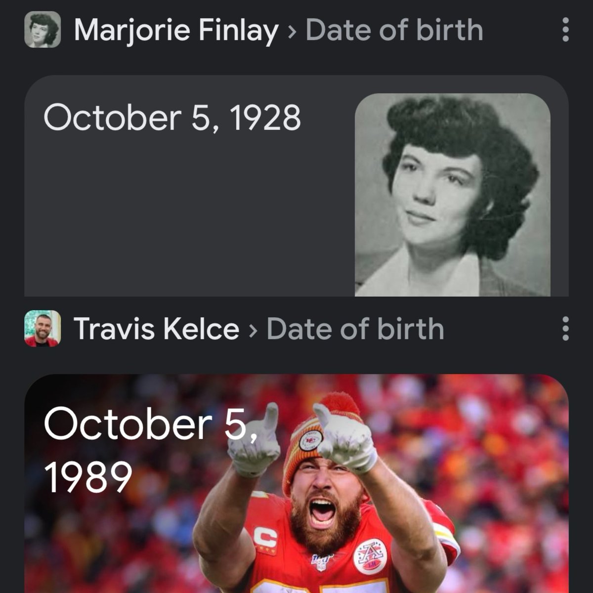 midnightstrack2's tweet photo. the fact that marjorie and travis share the same birthday and he was born in 1989 (just like taylor) is crazy😭 https://t.co/s8IKiJ4lZW