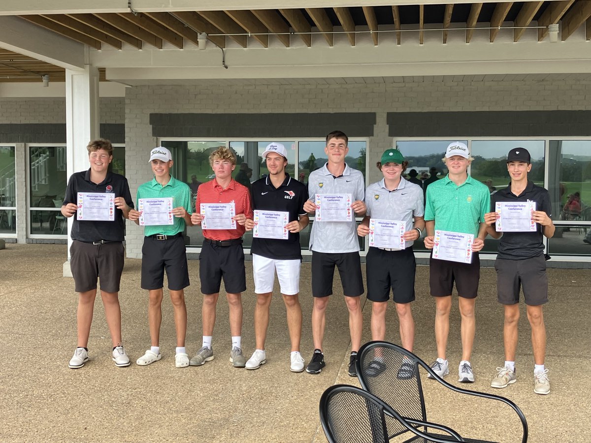 The team had a good day today on the links. The team placed 3rd today and finished 3rd in the final conference standings. Reid was individual medalist, -1(71) and Conference Player of the Year for the 3rd year in a row. Leo and Nolan earn 2nd Team All-Conference Honors.