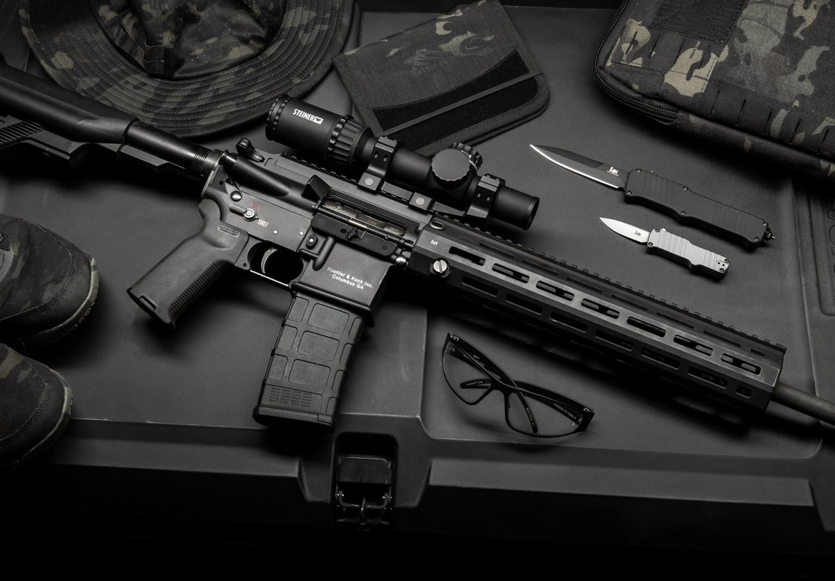 HecklerAndKoch's tweet photo. All kitted out. Who's running a MR556A1? https://t.co/ofWL0zsKCf