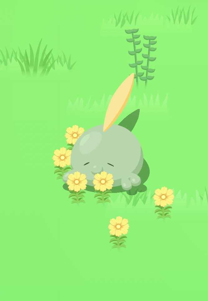 no humans grass pokemon (creature) flower solo closed eyes outdoors  illustration images