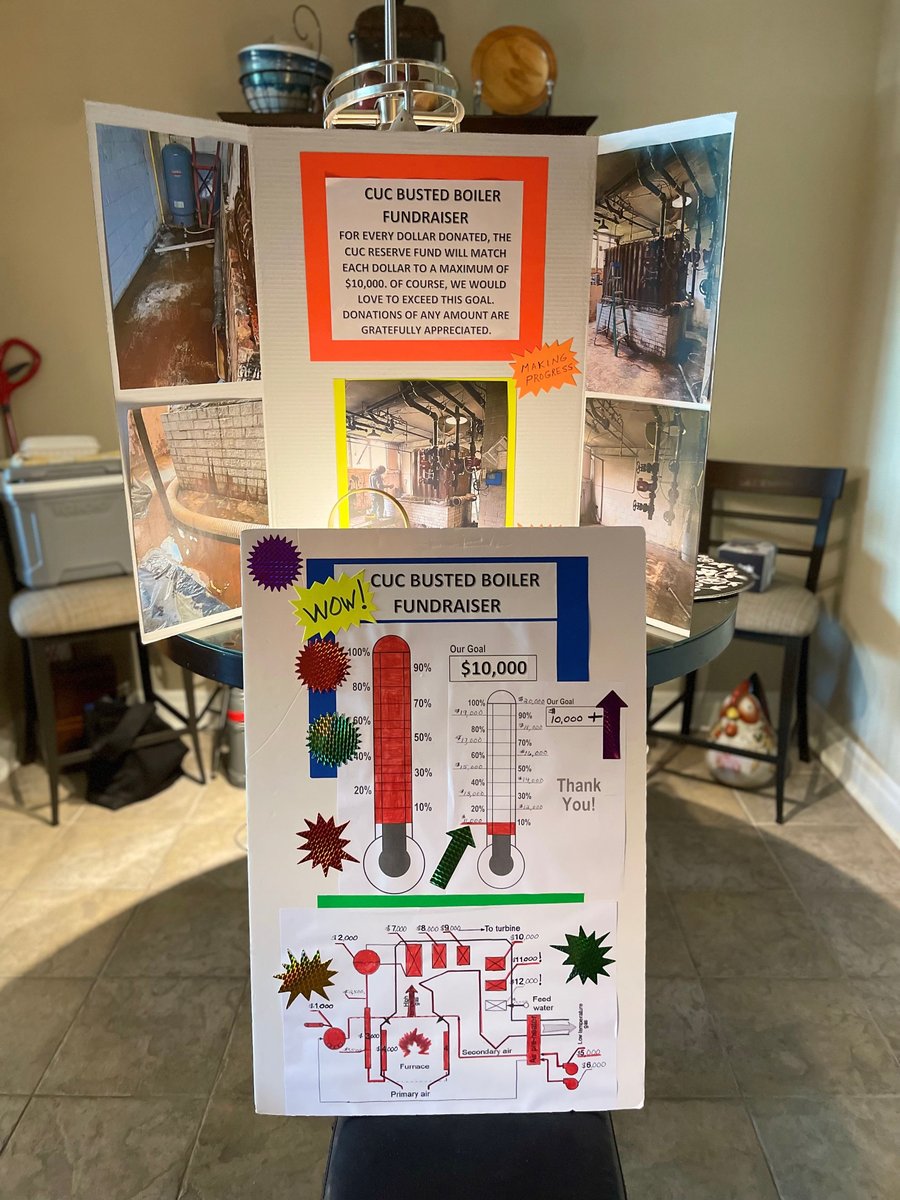 To raise matching funds for their #retrofitproject, Cooksville United Church (Mississauga, ON) launched its Busted Boiler Fund Campaign. "Everyone responded to the call. We have raised $11,000, with more money continuing to come in" shares Paul Norris, Treasurer  
#UCCan