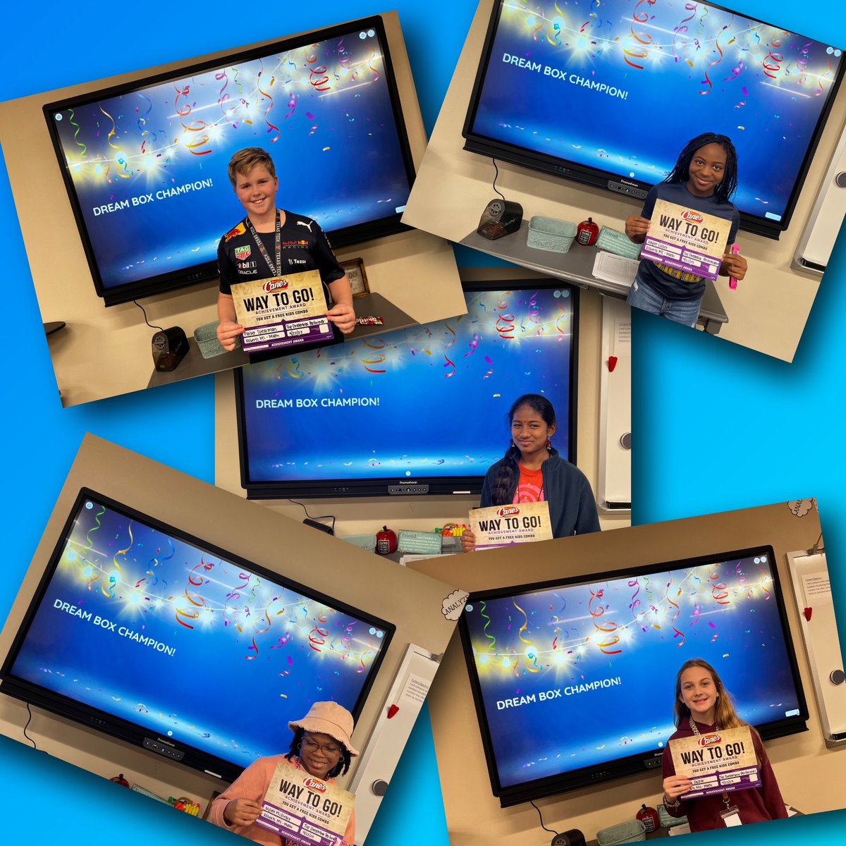 Last Friday our 1st Six Weeks Dreambox winners were announced in my classes. Each of these students had the highest number of lessons completed in their class! So proud of their hard work and enthusiasm to learn! <a href="/RobertsLCISD/">Roberts Middle School</a> <a href="/LamarCISDMath/">Lamar CISD Math</a> 💜🖤💜🖤