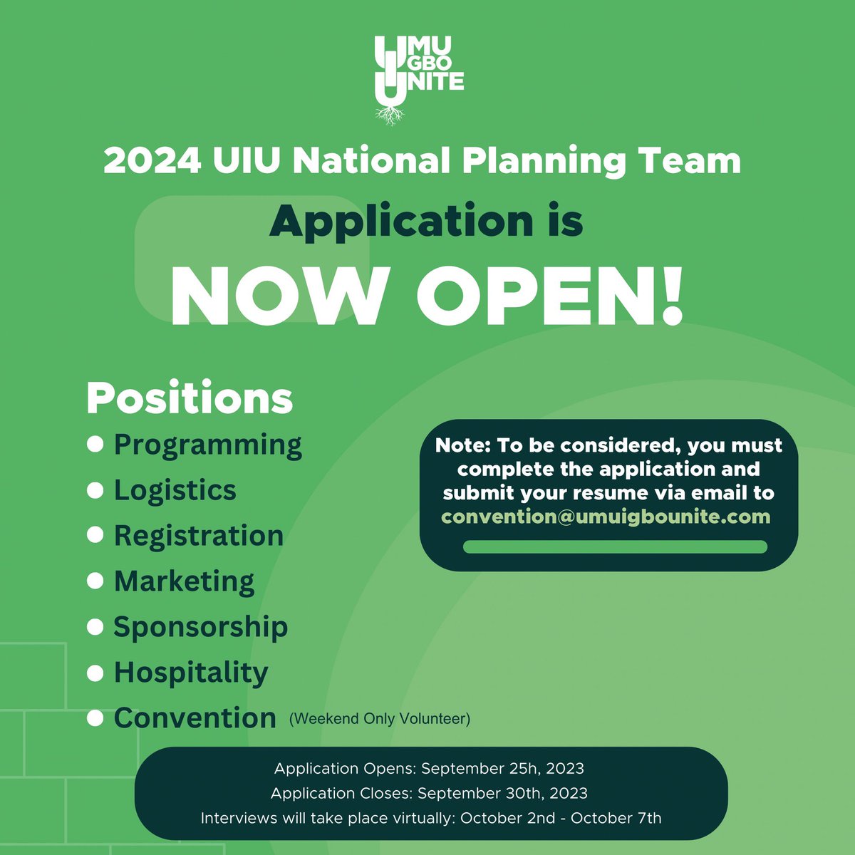🌟 Exciting News! 🌟 Join us in shaping our 20th-year convention! 🎉 The 2024 UIU National Planning Team application process is OPEN! 📢 Apply now! docs.google.com/forms/d/e/1FAI… #UIUNationalPlanningTeam 🚨 Open to paid UIU members only 🚨