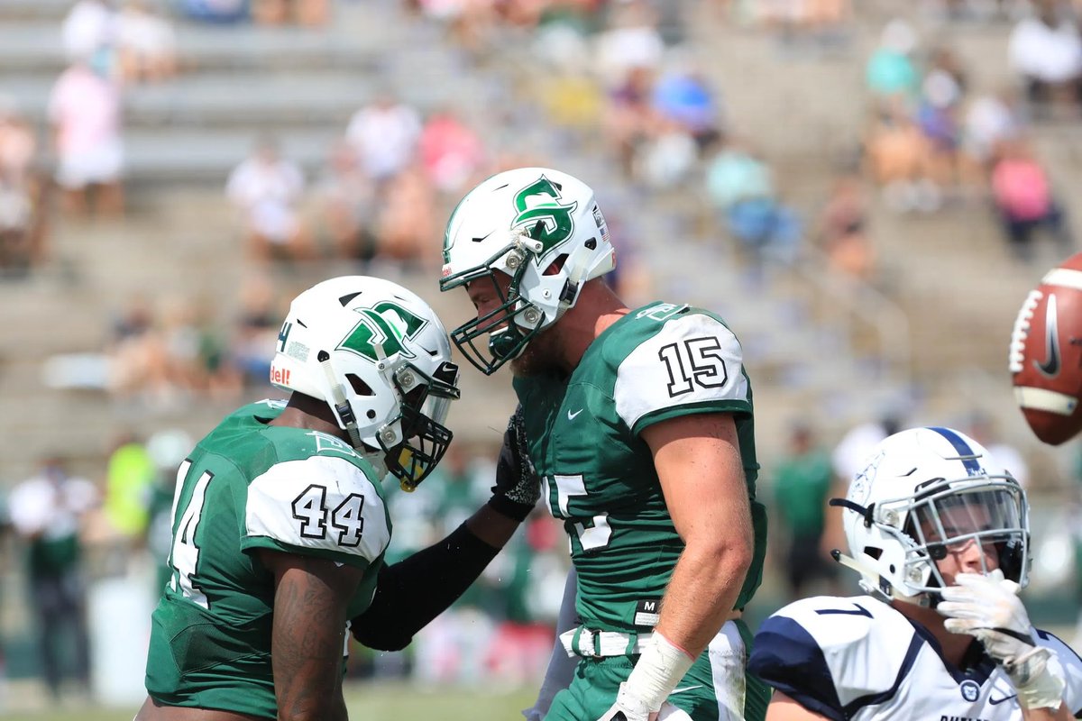 #AGTG After a great conversation with <a href="/Coach_Raitano/">Chris Raitano</a> I am blessed to receive my first official D1 offer from Stetson University! <a href="/jalenbates_/">Coach Bates</a> <a href="/Coach_BCarp/">T. Brandon Carpenter</a> <a href="/KLEINOAKFB/">Klein Oak High School Football</a> @recruitingko <a href="/zkelley1985/">Coach Zack Kelley</a> <a href="/marcusacu52/">The U OF Sports LLC</a>