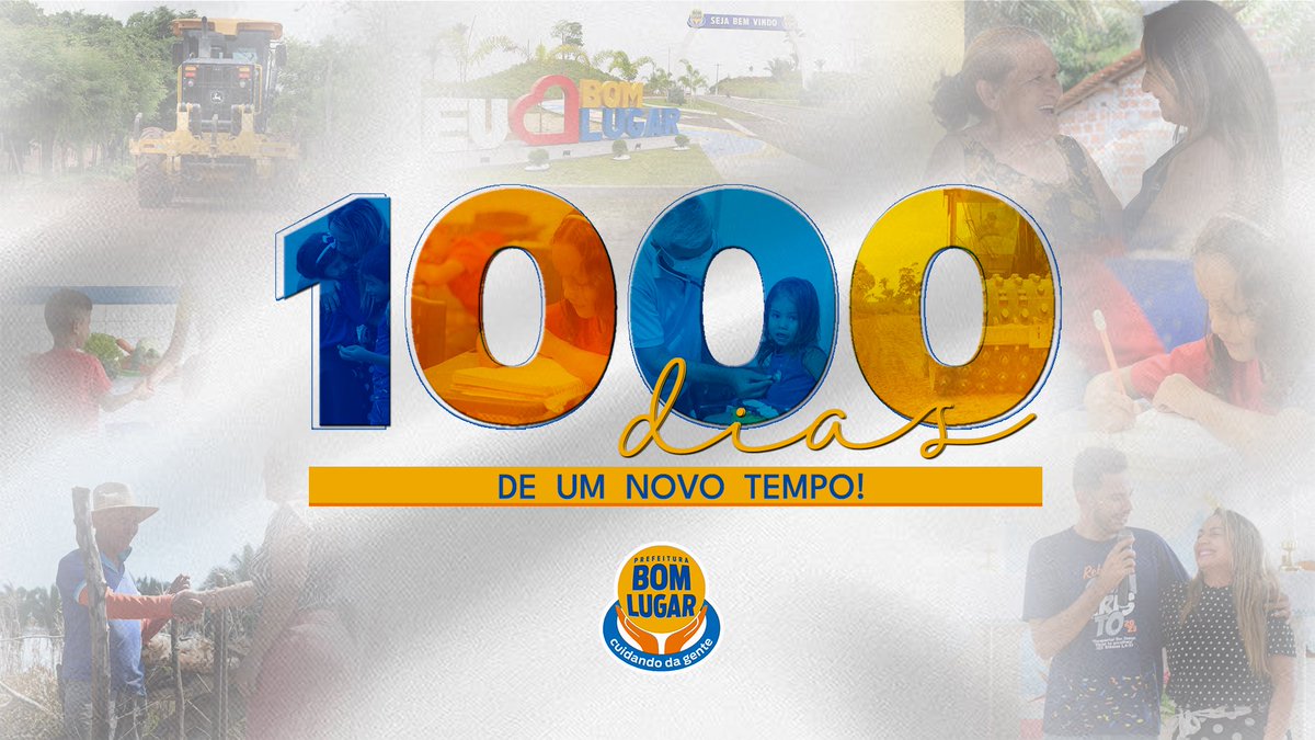 prefbomlugarofc's tweet photo. ✅ Por aqui o trabalho não parou, e os 1000 dias estão chegando. 

1000 dias de um novo tempo! 💙💛🧡

#prefeituradebomlugar 
#governocuidandodagente💛🧡💙 https://t.co/PL9ptg3jfQ