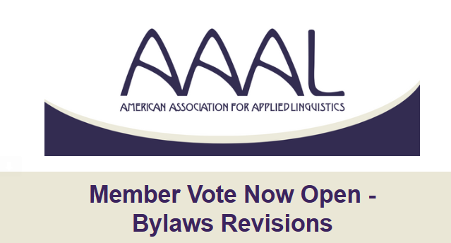 VOTE TODAY!! Your vote is being sought on the creation of a new officer of the EC devoted to justice, equity, diversity, and inclusion (JEDI). 2024 Bylaws Revisions Vote - American Association For Applied Linguistics (aaal.org)