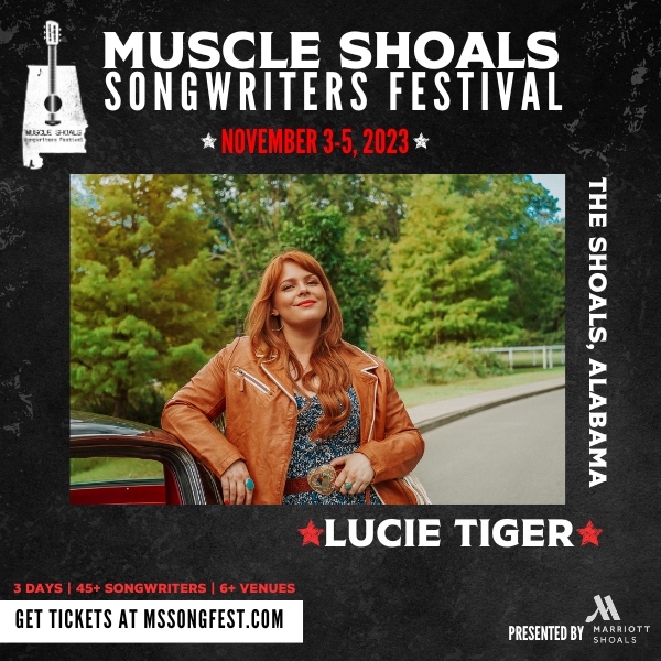 LucieTigerMusic's tweet image. More big news! You might have caught my story last week but if you didn't then here it is - I've been selected as one of a handful of songwriters for this year's @muscleshoalssf Songwriters on the Rise! Thank you to #MSSF team! More details about my festival show coming soon!