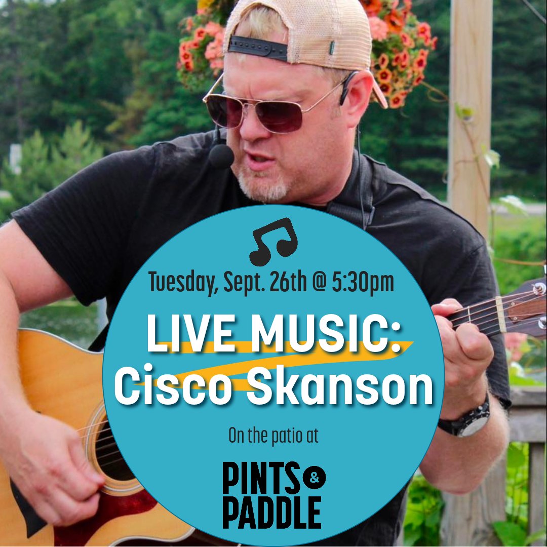 pintsandpaddle's tweet photo. Join us tomorrow, Tuesday 9/26 at 5:30pm for Cisco Skanson @cskanson live! πΈ
Rain or shine, enjoy some local live music and sip with us πΉ
#livemusic #localband #pintsandpaddle #maplegrove #outdoorpatio https://t.co/605HEHLEUy