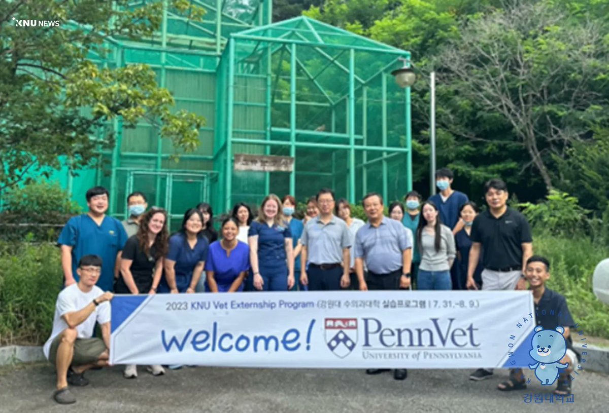 Official_KNU's tweet photo. π KNU College of Veterinary Medicine and 'PennVet' launched a "Global Exchange Program"! πΎ Strengthening global ties in veterinary education. π #GlobalExchange #VeterinaryEd #KNU #KangwonNationalUniversity π https://t.co/pHssALquZd