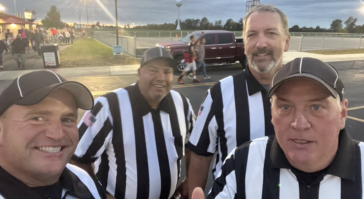 JV Football is happening tonight - Lime City officials out working in Adams County at The Landing Strip!