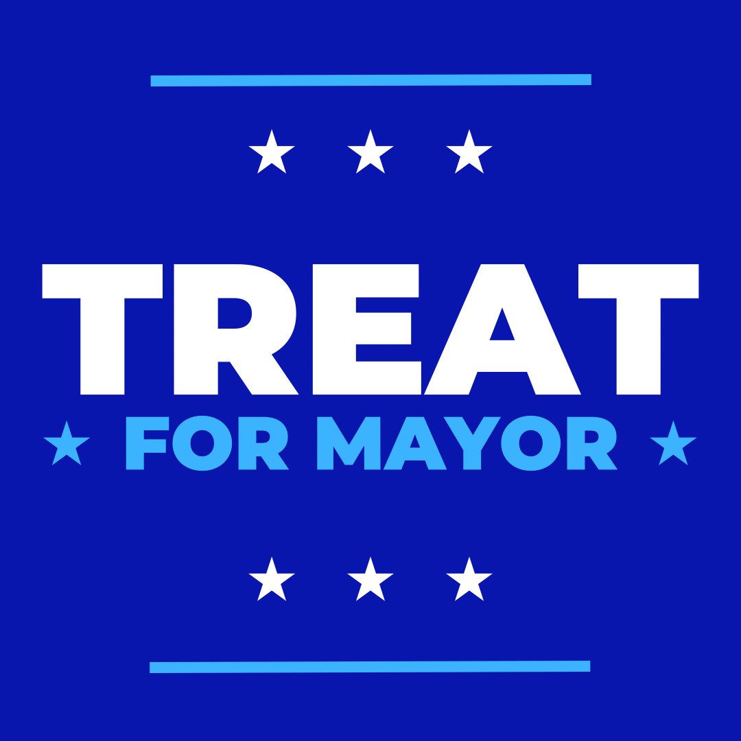 Follow my campaign <a href="/treatformayor/">Treat for mayor</a>