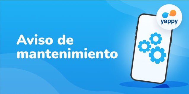 YappyApp's tweet photo. ℹ️ Hoy, lunes 25 de septiembre, tenemos un mantenimiento programado de Yappy que iniciará a las 11:00 p.m. y tendrá una duración de 1 hora aproximadamente.

Estos mantenimientos periódicos incluyen ajustes y mejoras que hacen que tu experiencia con nuestros servicios sea
cada vez mejor, más innovadora y más segura.

Durante este periodo de mantenimiento, aún puedes realizar transferencias a terceros en Banca en Línea y el app. Además, tendrás acceso a más de 620 cajeros automáticos.

Agradecemos tu comprensión 🙏
