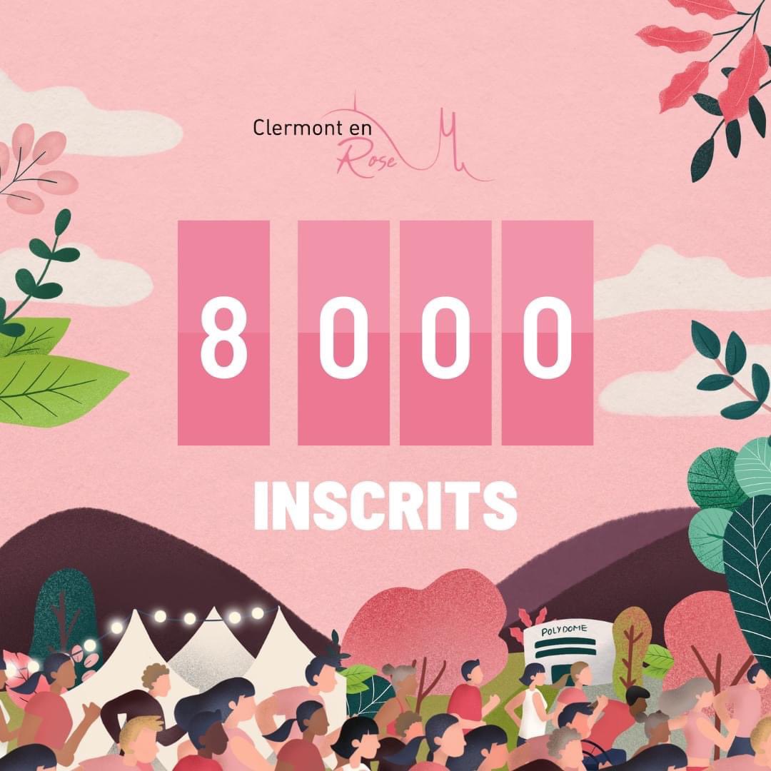 Vous êtes plus de 8000 inscrit.e.s
Ne tardez pas, privilégiez les inscriptions en ligne....nous allons vite atteindre les 10000.
njuko.net/e-run63-clermo…