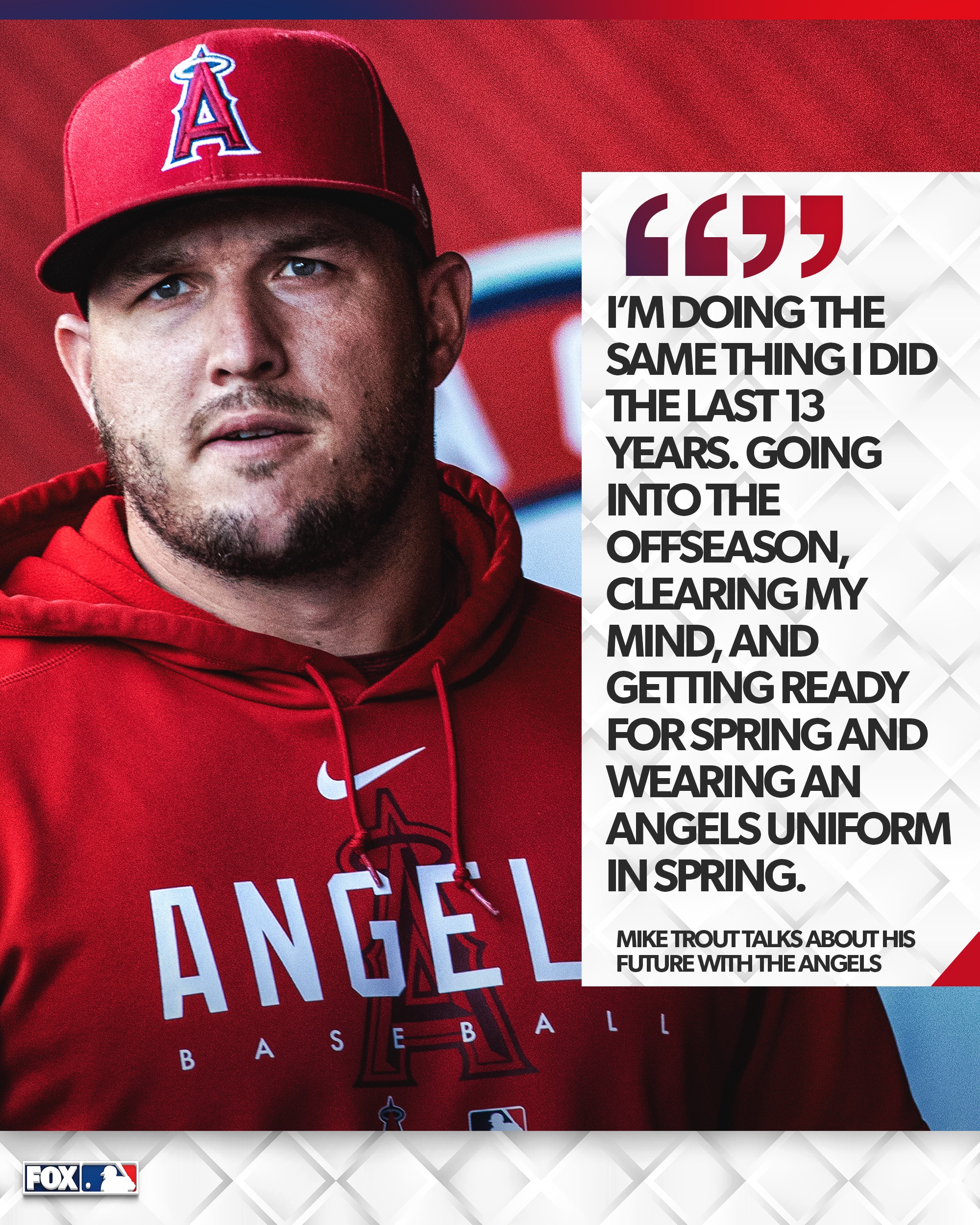 Mike Trout plans to be 'wearing an Angels uniform in spring' - Los