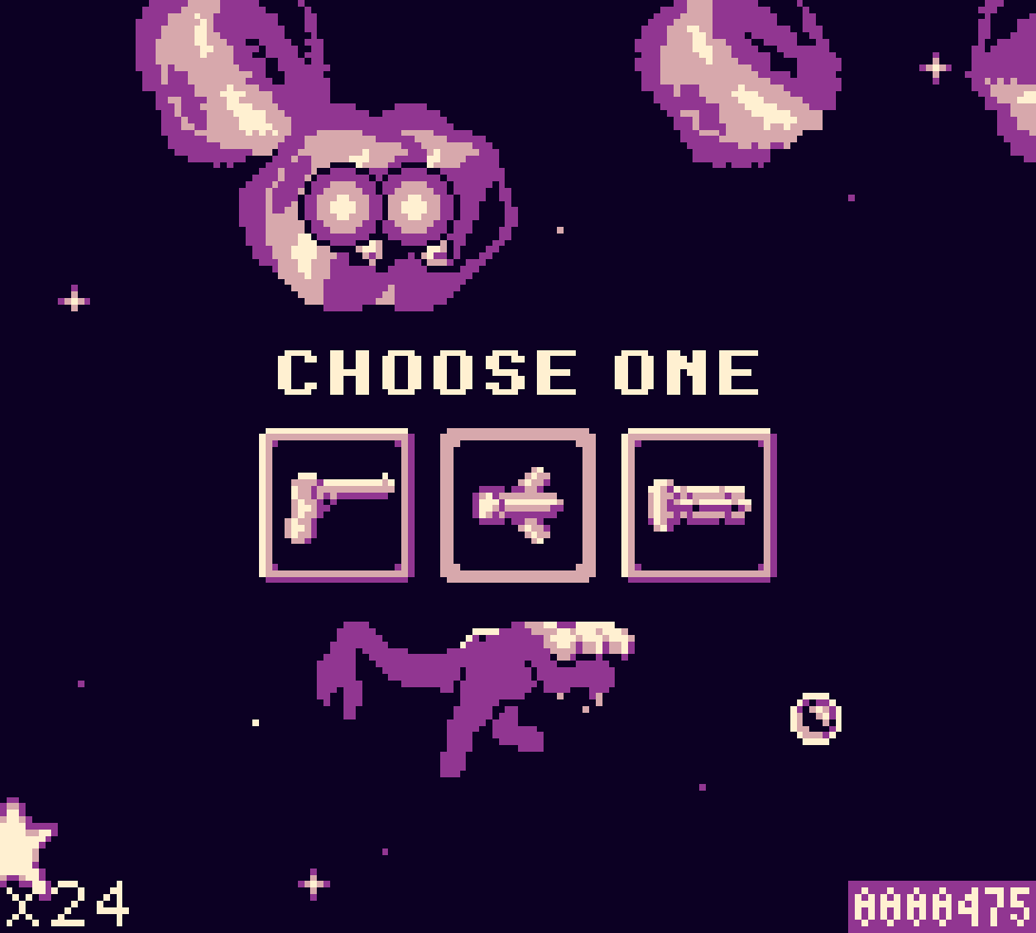 DoctorM64's tweet photo. For this year's #gbjam, I made a small casual shmup. 
Help the cutest Siren Cat you've ever seen find the legendary galactic treasure. Link below. https://t.co/S441NkxDKv