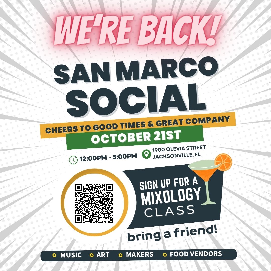 LiveLikeLocals2's tweet image. We're back in San Marco with our Live Like Locals Jax Social event. We have our just for fun Mix N Sip which you can register for right now.  Amazing makers, artisans and local businesses ready to sip and stroll around the beautiful Barlow community. bit.ly/48qHnNc
