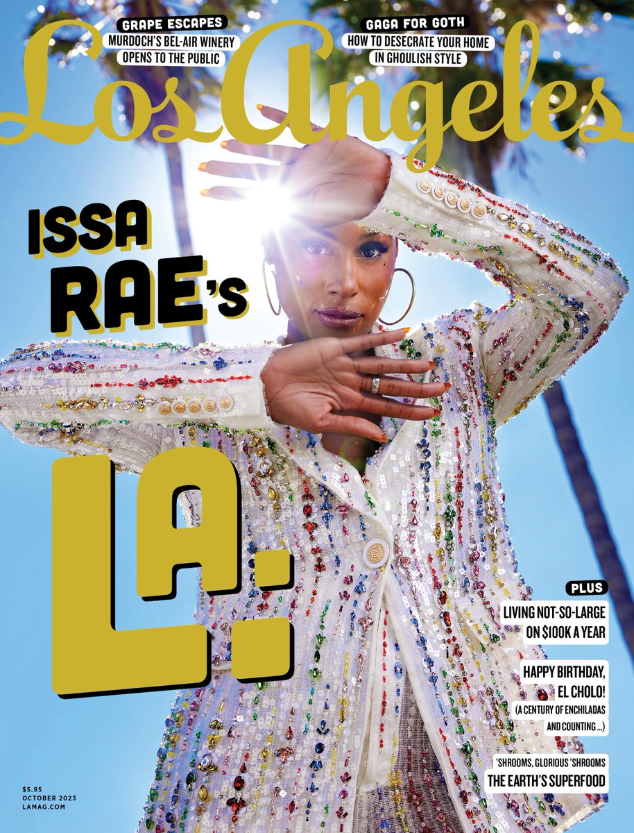 .@IssaRae graces the October cover of @LAmag where we are all in awe of her awesomeness. Talk about an ambassador for #LosAngeles! Story TK...