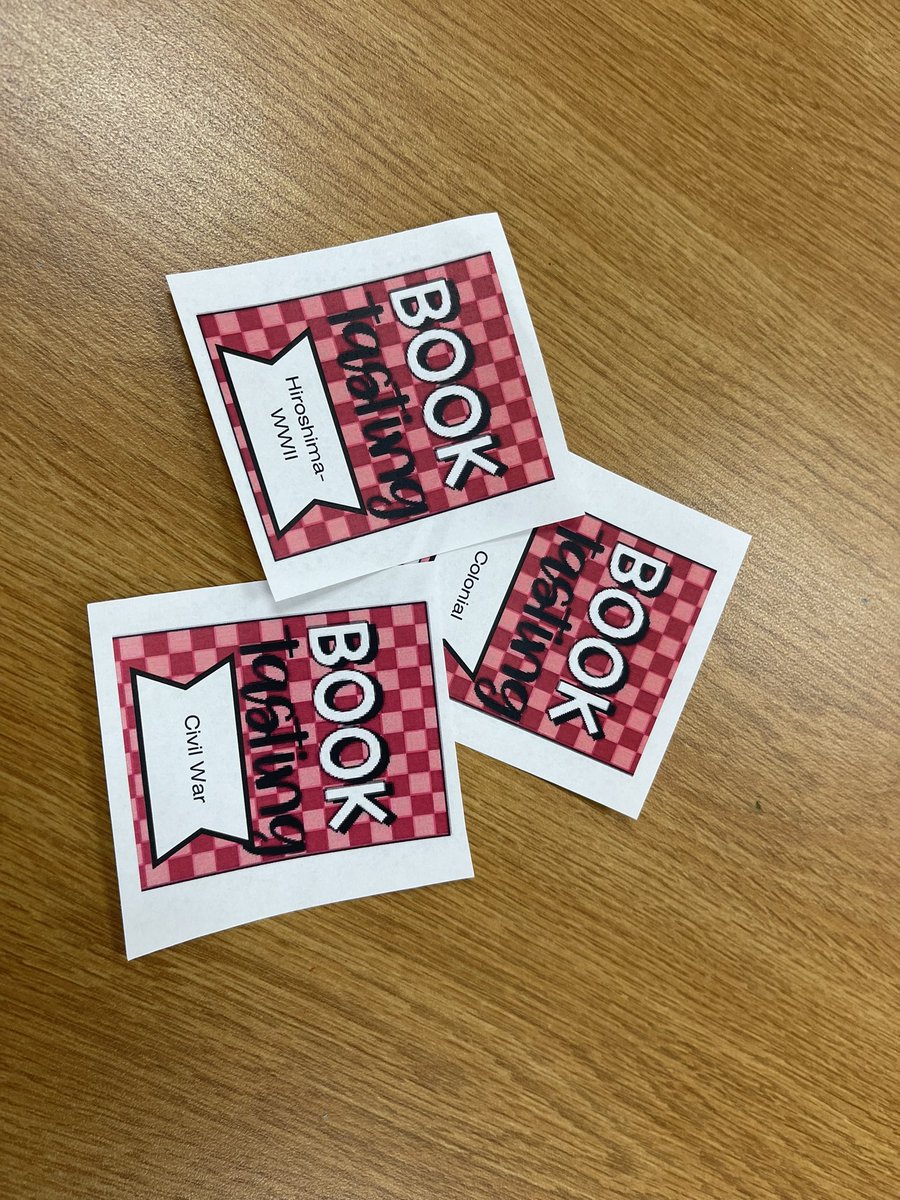 MrsSpatzek's tweet photo. First book tasting of the year complete!Can’t wait to view the results of which book each student has selected for their historical fiction and perspectives unit of study. #cplearns #grade5 https://t.co/Njnrc6T4bZ