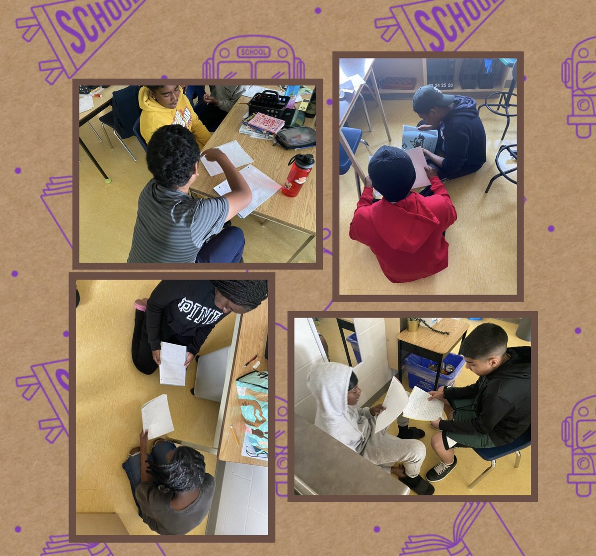 Class2Tweet's tweet image. My students are getting into their Grade 8 rhythm. Today they worked on summarizing a text and paired off to listen and learn from one another. #SABFamily #DPCDSB