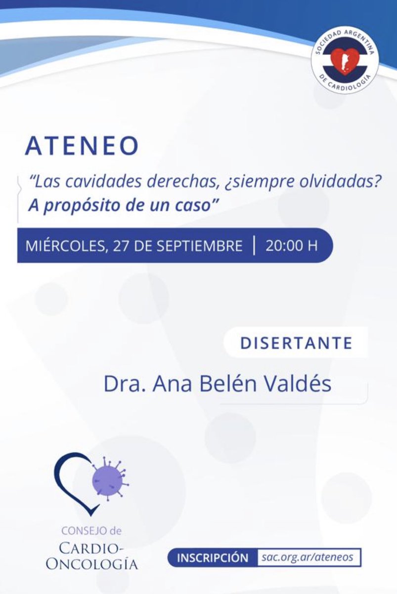 Consejo de Cardio-Oncología SAC (@cardioncosac) on Twitter photo Empezamos La semana ! Nos vemos este miercolea a las 20 hs <a href="/SAC_54/">Sociedad Argentina de Cardiología</a> <a href="/SACJoven/">SACJoven</a> #carcinoide #ateneos #cardioonco <a href="/gambarte_jimena/">maria jimena gambarte</a> <a href="/drakaripalacios/">karina</a> <a href="/MakhoulSilvia/">Silvia Makhoul</a> <a href="/Ritabt/">Ritale🇮🇱🇮🇱🇮🇱 🎗️#AmIsraelJai</a> <a href="/natalia_zareba/">Natalia Zareba</a> 👇🏻 sac.org.ar/evento/las-cav… Empezamos La semana ! Nos vemos este miercolea a las 20 hs <a href="/SAC_54/">Sociedad Argentina de Cardiología</a> <a href="/SACJoven/">SACJoven</a> #carcinoide #ateneos #cardioonco <a href="/gambarte_jimena/">maria jimena gambarte</a> <a href="/drakaripalacios/">karina</a> <a href="/MakhoulSilvia/">Silvia Makhoul</a> <a href="/Ritabt/">Ritale🇮🇱🇮🇱🇮🇱 🎗️#AmIsraelJai</a> <a href="/natalia_zareba/">Natalia Zareba</a> 👇🏻 sac.org.ar/evento/las-cav…