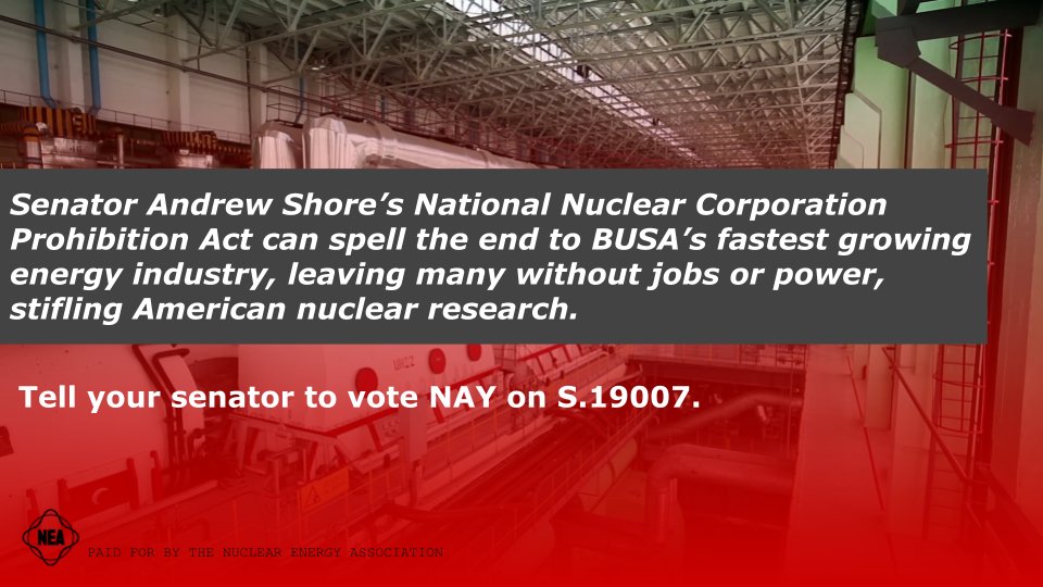 The NNCPA is an unprecedented attack on BUSA's progress. Senator Shore's bill will restrict rights to nuclear research and energy production, destroying a very productive industry that offers many Americans with livable jobs and clean energy.