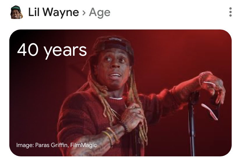 Childish Gambino and Lil Wayne being the same age is WILD

Wayne was signed in 1995 at 12 years old and dropped his first Hot Boys project in 1997. 

Gambino dropped mixtapes in the late 2000s and released his studio debut ‘Camp’ in 2011, when he was 28. 

Moral of the story: