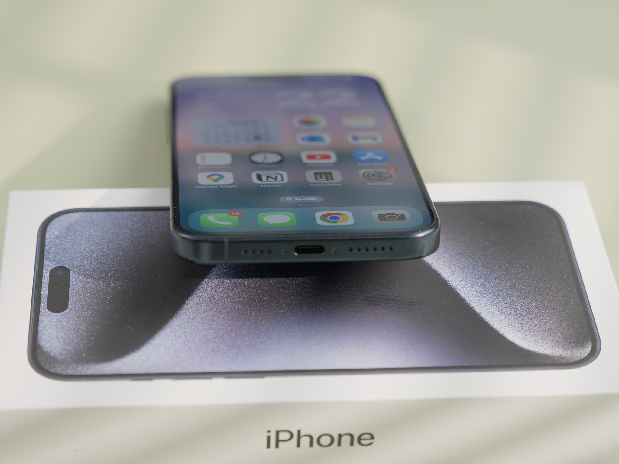 iPhone 15 Pro Max Blue titanium 🌌 Unboxing aesthetic setup